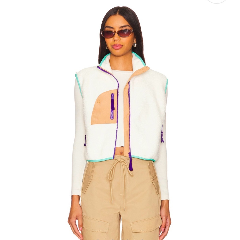 Free People FP MOVEMENT Hit the Slopes Vest / Ivory Retro Combo